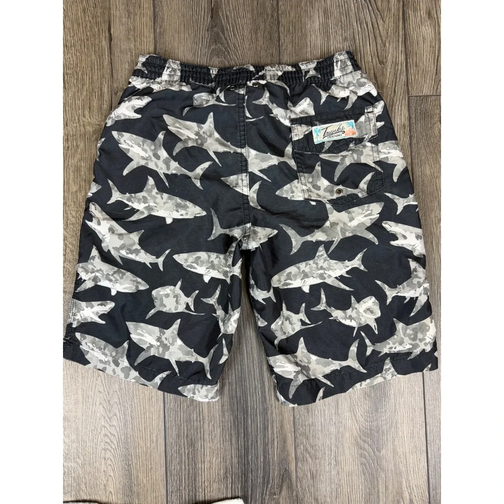 Trunks Surf Swim Co Shark Camo Board Shorts Black Gray Medium Mens Swim Trunks